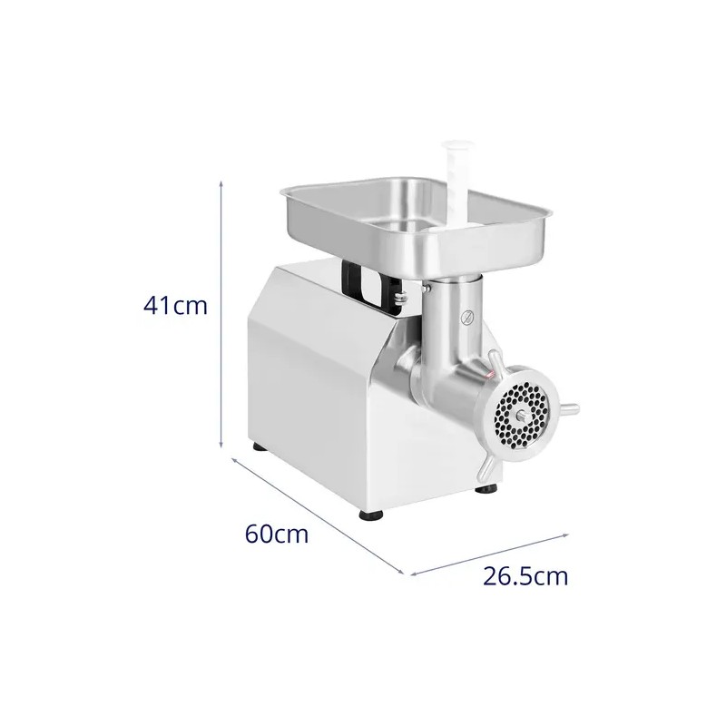 Lihamylly 480-540 kg/h 1100 W ruostumaton teräs