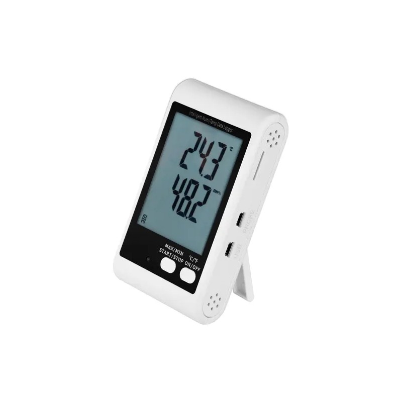 Lämpötilan ja ilmankosteuden datalogger SBS-DL-123E ulkoisella anturilla
