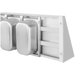 Royal Catering RCWR-5 GN1/4 maustehylly 120 x 30 cm, 5 x 1/4 GN, ruostumaton teräs