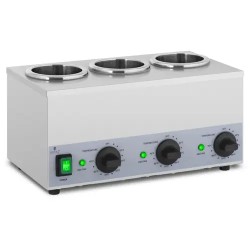 Royal Catering kastikkeenlämmitin 3 x 1 l 40 90 C ruostumaton teräs