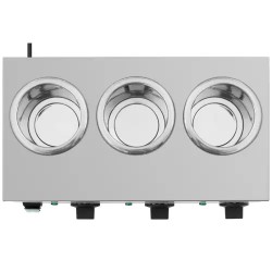 Royal Catering kastikkeenlämmitin 3 x 1 l, 40-90 °C, ruostumaton teräs
