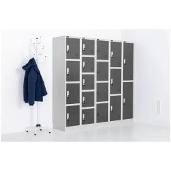 Fromm & Starck STAR_MCAB_03 Metallikaappi 2 lokeroa harmaa