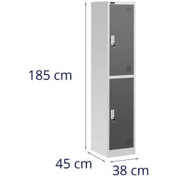 Fromm & Starck STAR_MCAB_03 Metallikaappi 2 lokeroa harmaa