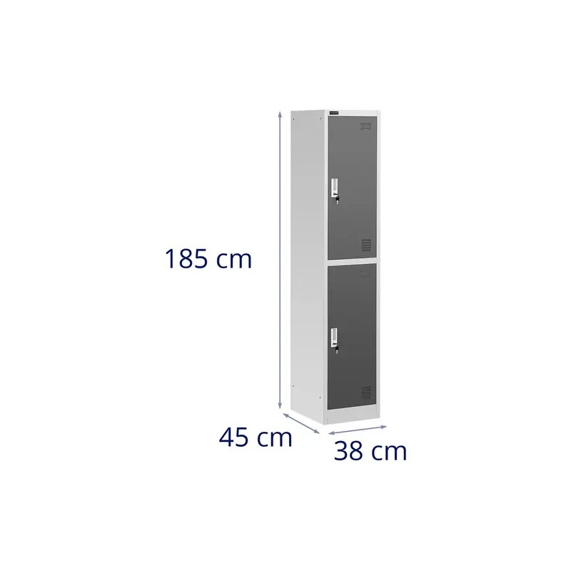 Fromm & Starck STAR_MCAB_03 Metallikaappi 2 lokeroa harmaa