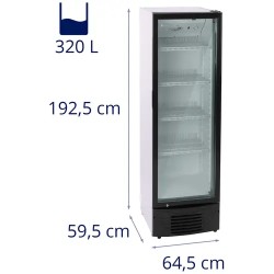 Juomakaappi 320 l LED-valaistuksella ja mustalla kehyksellä RCGK-B320
