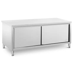 Royal Catering ECO ruostumattomasta teräksestä valmistettu työpöytäkaappi 200 x 80 cm 500 kg
