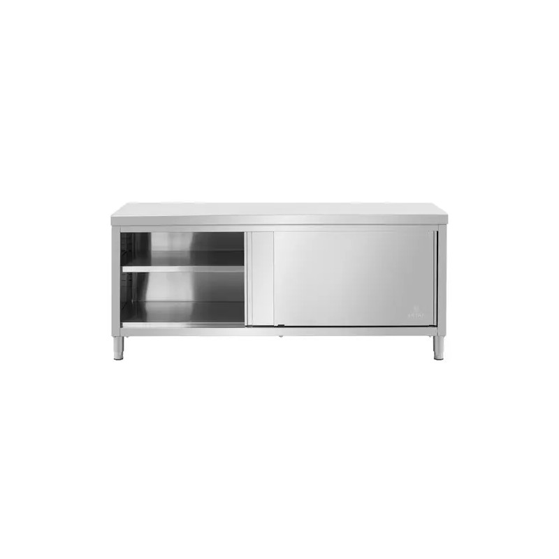Royal Catering ECO ruostumattomasta teräksestä valmistettu työpöytäkaappi 200 x 80 cm 500 kg