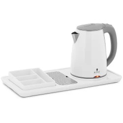 Royal Catering hotellivedenkeitin 1 2 l 1800 W valkoinen kahvi ja teestationilla