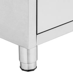Royal Catering ruostumaton teräskaappi 4 vetolaatikkoa 50 x 60 cm