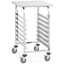 Royal Catering peltivaunu ruostumaton teräs 7 hyllypaikkaa 40 x 60 cm 90 kg
