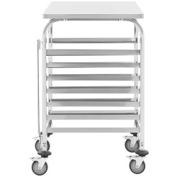 Royal Catering peltivaunu ruostumaton teräs 7 hyllypaikkaa 40 x 60 cm 90 kg