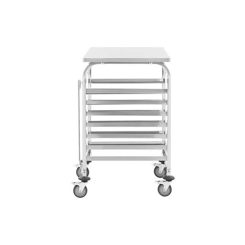 Royal Catering peltivaunu ruostumaton teräs 7 hyllypaikkaa 40 x 60 cm 90 kg
