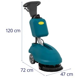 Akkukäyttöinen lattianpesukone 35 cm 1500 m²/h