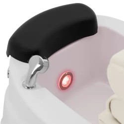Sähköinen jalkahoitotuoli LED-altaalla ja hierontatoiminnolla, 105 W, 150 kg, kermanvalkoinen