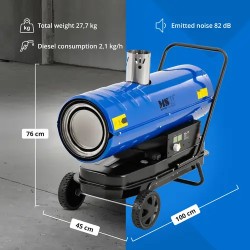 Diesel-lämmitin 30 000 W 38 l