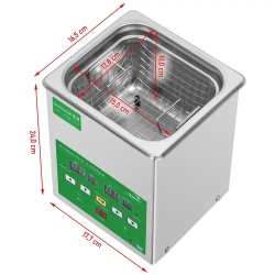 Ultraäänipesuri 2 l 40 kHz 60 W Memory-toiminnolla