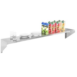 Royal Catering RCTR-180 seinähylly, 180 x 30 cm, ruostumaton teräs
