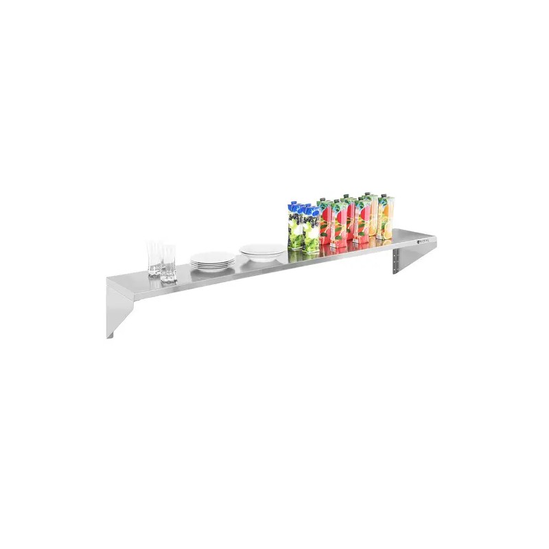 Royal Catering RCTR-180 seinähylly, 180 x 30 cm, ruostumaton teräs