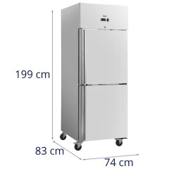 Royal Catering Gastro-kylmäkaappi 485 l, ruostumaton teräs, 2 ovea