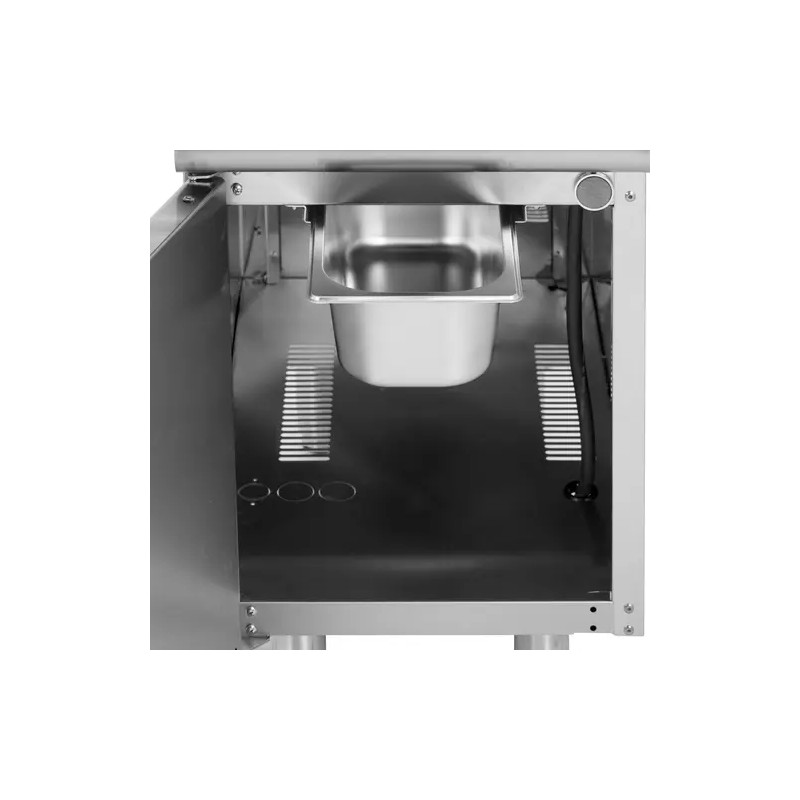 Royal Catering sähkögrilli alakaapilla 5,4 kW sileä griddle-levy 33,5 x 55 cm