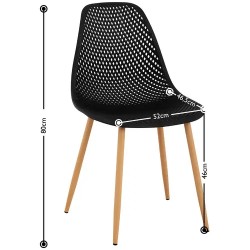 Fromm & Starck STAR_SEAT_05 tuoli, 4 kpl setti, musta, max 150 kg