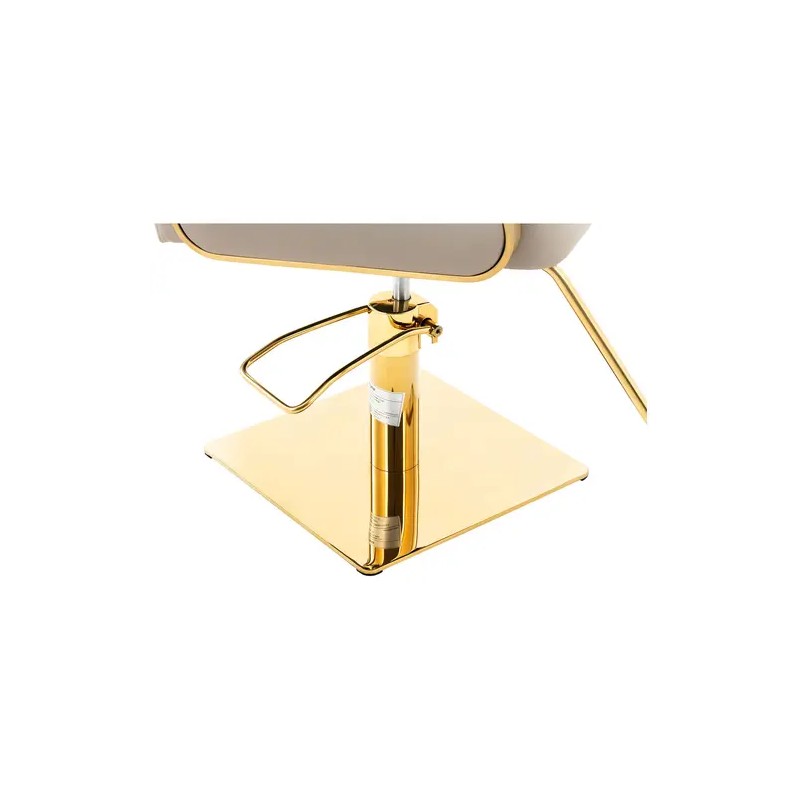 Kampaajatuoli Staunton Beige, säädettävä korkeus 560-720 mm, 200 kg, kultaiset yksityiskohdat