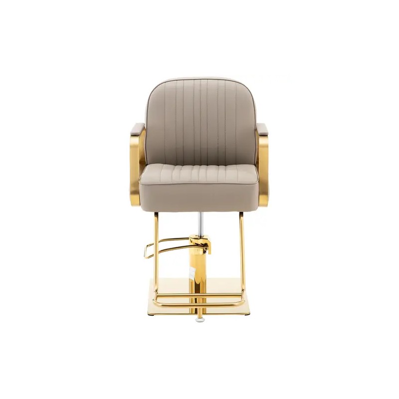 Kampaajatuoli Staunton Beige, säädettävä korkeus 560-720 mm, 200 kg, kultaiset yksityiskohdat