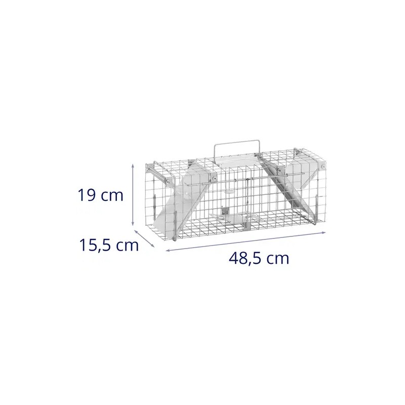 Elävältä pyydystävä ansa 50 x 20 x 17 cm, 2 kpl