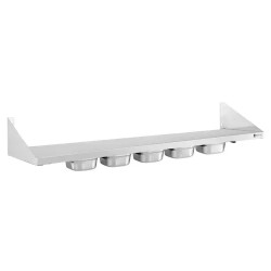 Royal Catering RCWR 5 GN1 6 maustehylly 120 cm 5 kpl 1 6 GN astiaa ruostumaton teräs