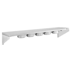 Royal Catering RCWR-5 GN1/6 maustehylly 120 cm, 5 kpl 1/6 GN -astiaa, ruostumaton teräs