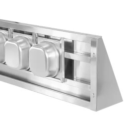 Royal Catering RCWR-5 GN1/6 maustehylly 120 cm, 5 kpl 1/6 GN -astiaa, ruostumaton teräs
