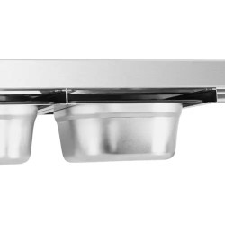 Royal Catering RCWR-5 GN1/6 maustehylly 120 cm, 5 kpl 1/6 GN -astiaa, ruostumaton teräs