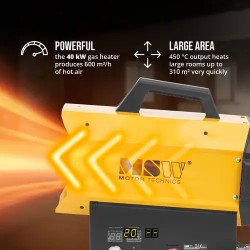 MSW kaasipuhallinlämmitin 40 kW 310 m²
