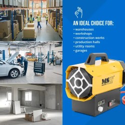 MSW kaasipuhallinlämmitin 40 kW 310 m²