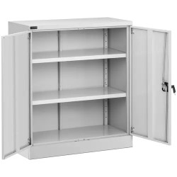 Metallikaappi STAR_MCAB_02, 102 cm, harmaa, lukittava