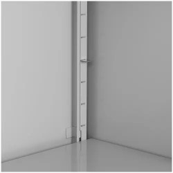 Metallikaappi STAR_MCAB_02, 102 cm, harmaa, lukittava