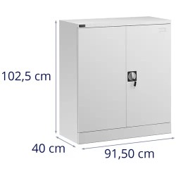 Metallikaappi STAR_MCAB_02, 102 cm, harmaa, lukittava