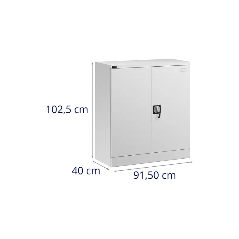 Metallikaappi STAR_MCAB_02, 102 cm, harmaa, lukittava