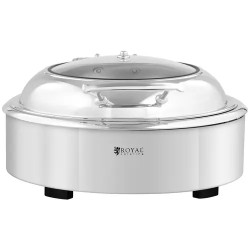 Royal Catering Chafing Dish 5,5 l pyöreä ruokalämmitin näkymällä