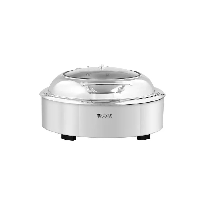 Royal Catering Chafing Dish 5,5 l pyöreä ruokalämmitin näkymällä