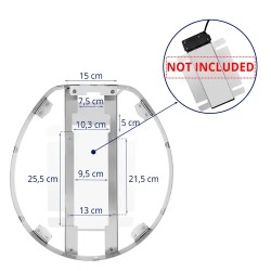 Royal Catering Chafing Dish 5,5 l pyöreä ruokalämmitin näkymällä