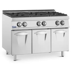 Royal Catering kaasuliesi 21 6 kW 6 poltintta ja alakaappi
