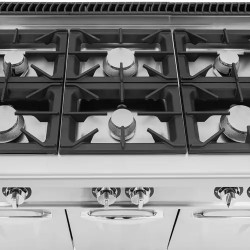 Royal Catering kaasuliesi 21,6 kW 6 poltintta ja alakaappi