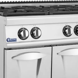 Royal Catering kaasuliesi 21,6 kW 6 poltintta ja alakaappi