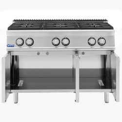 Royal Catering kaasuliesi 21,6 kW 6 poltintta ja alakaappi