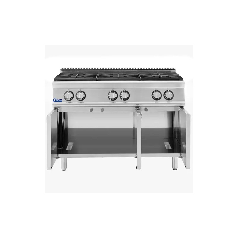 Royal Catering kaasuliesi 21,6 kW 6 poltintta ja alakaappi