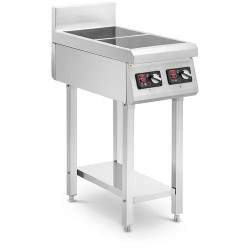Royal Catering Induktiolevy 2 x 3500 W alustalla ja hyllyllä