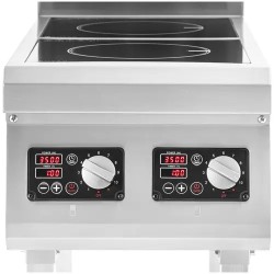 Royal Catering Induktiolevy 2 x 3500 W alustalla ja hyllyllä