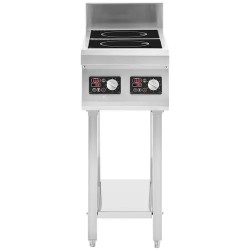 Royal Catering Induktiolevy 2 x 3500 W alustalla ja hyllyllä