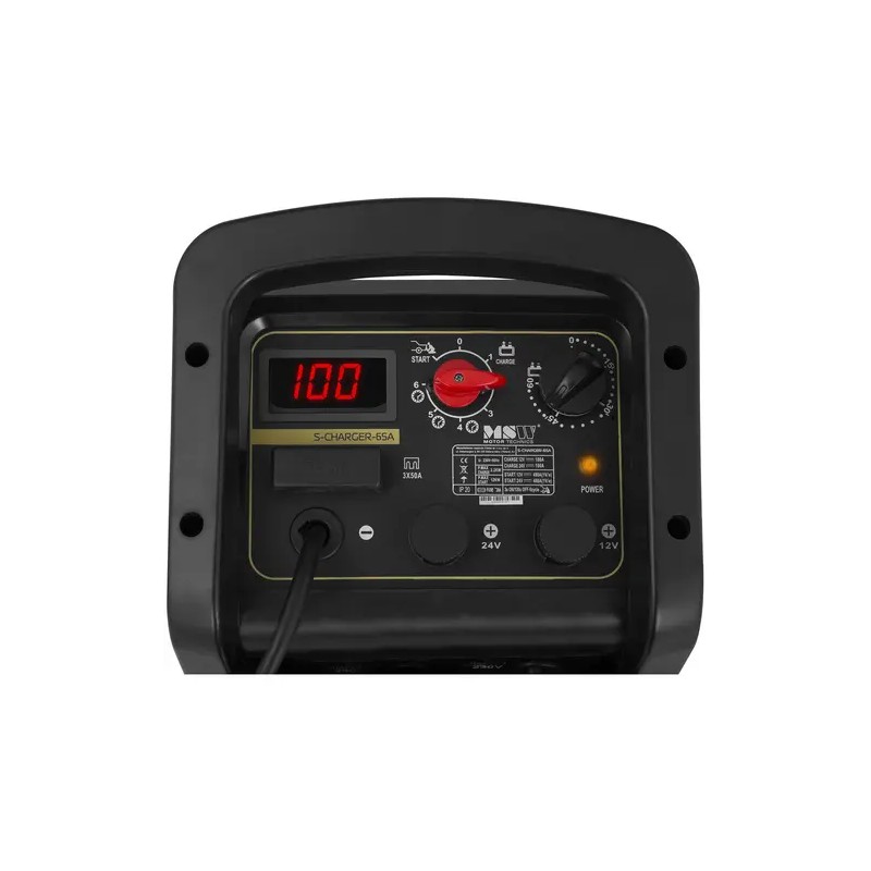 MSW S-CHARGER-65A akkulaturi ja starttiavustaja 12/24 V 100 A 22 kg